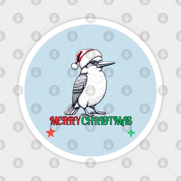 Merry Christmas kookaburras, Australian Bird Magnet by Creatifly Graphic Tees